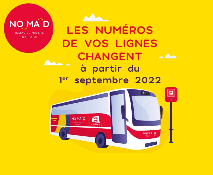 Nouvelle numérotation des lignes de Bus Régionaux : NO͜ M͡ AD